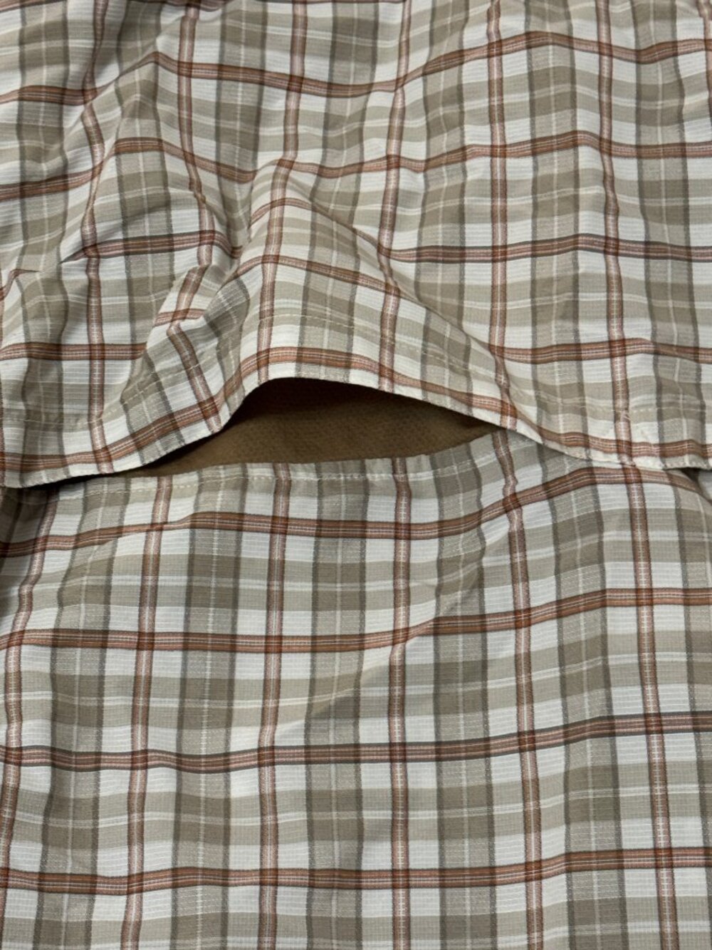 Natural Gear Shirt Mens L Short Sleeve Plaid Fishing Vent Back Breathable Nylon - Picture 9 of 12